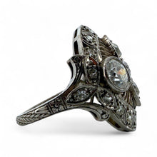 Edwardian Era 2 CTW Old European Cut Diamond Platinum Cocktail Ring