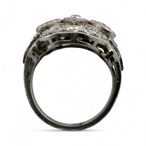 Edwardian Era 2 CTW Old European Cut Diamond Platinum Cocktail Ring