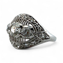 Vintage 1.3CTW Old European Cut Diamond Platinum Cocktail Ring