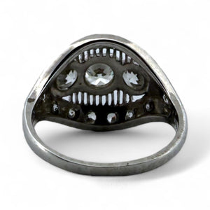 Vintage 1.3CTW Old European Cut Diamond Platinum Cocktail Ring