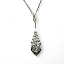 Vintage Edwardian Era Dainty Filigree Diamond Necklace