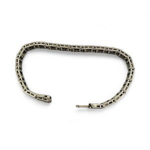 Vintage Art Deco Sapphire & Diamond Filigree Bracelet
