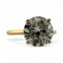 3.36 Carat Round Brilliant Cut Diamond Solitaire Engagement Ring GIA