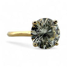 3.36 Carat Round Brilliant Cut Diamond Solitaire Engagement Ring GIA