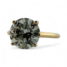 3.36 Carat Round Brilliant Cut Diamond Solitaire Engagement Ring GIA