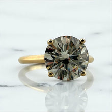 3.36 Carat Round Brilliant Cut Diamond Solitaire Engagement Ring GIA