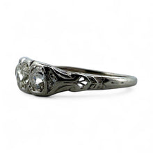 Vintage 1CTW Old Mine Cut Diamond Four Stone Band Style Ring