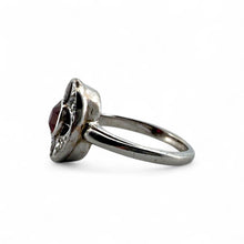Vintage Art Deco Dainty Synthetic Ruby & Diamond Pinky Ring