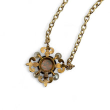 Vintage Dainty Opal & Pearl Pendant & Chain Necklace