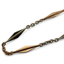 Vintage Two Toned Link Bracelet White & Rose Gold 14k