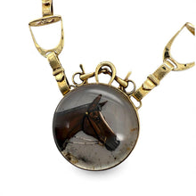 Vintage Equestrian Essex Crystal 14K Yellow Gold Necklace