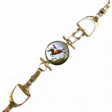 Vintage Equestrian Essex Crystal 14K Yellow Gold Necklace