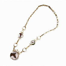 Vintage Equestrian Essex Crystal 14K Yellow Gold Necklace