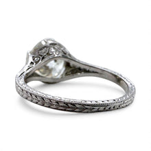 Vintage 3.01 Carat Old European Cut Diamond Solitaire Engagement Ring GIA