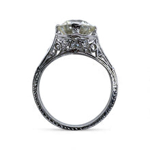 Vintage 3.01 Carat Old European Cut Diamond Solitaire Engagement Ring GIA