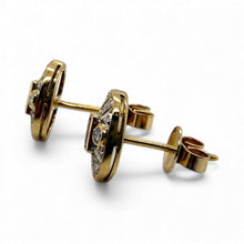 Vintage Styled Ruby & Diamond Stud Earrings