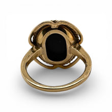 Vintage Onyx Cameo Ring 14K Yellow Gold