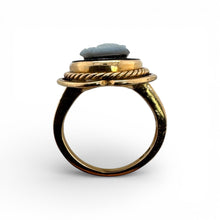 Vintage Onyx Cameo Ring 14K Yellow Gold