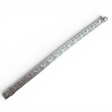 Vintage Art Deco Wide Diamond Filigree Bracelet 1.2 Carats