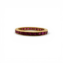 Ruby Eternity Band 14K Yellow Gold Size 6.5