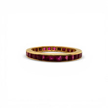 Ruby Eternity Band 14K Yellow Gold Size 6.5