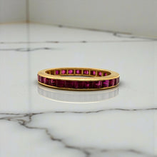 Ruby Eternity Band 14K Yellow Gold Size 6.5