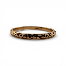 Vintage Yellow Gold Engraved Wedding Band Size 9