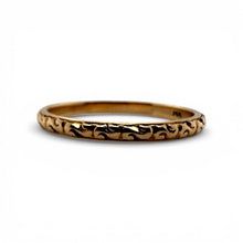 Vintage Yellow Gold Engraved Wedding Band Size 9