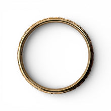 Vintage Yellow Gold Engraved Wedding Band Size 9