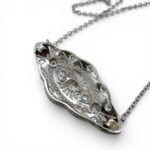 Vintage Platinum Diamond Brooch Conversion Necklace