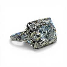 Vintage 0.66 Carat Platinum Diamond Engagement Ring