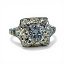 Vintage 0.66 Carat Platinum Diamond Engagement Ring