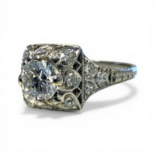 Vintage 0.66 Carat Platinum Diamond Engagement Ring
