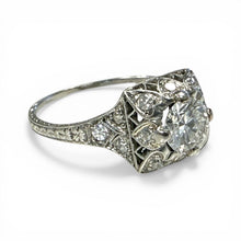 Vintage 0.66 Carat Platinum Diamond Engagement Ring