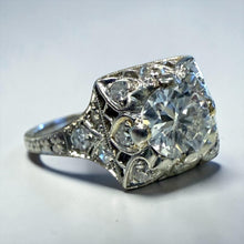 Vintage 0.66 Carat Platinum Diamond Engagement Ring