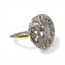 Vintage Diamond Cluster Ring 18K White Gold