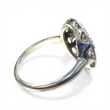Vintage Diamond Cluster Ring 18K White Gold