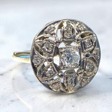 Vintage Diamond Cluster Ring 18K White Gold
