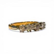 Vintage Rose Cut Diamond Band Two Toned Size 7.5