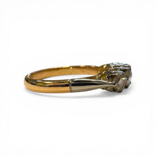 Vintage Rose Cut Diamond Band Two Toned Size 7.5