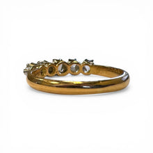 Vintage Rose Cut Diamond Band Two Toned Size 7.5