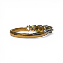 Vintage Rose Cut Diamond Band Two Toned Size 7.5