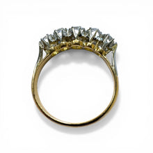 Vintage Rose Cut Diamond Band Two Toned Size 7.5