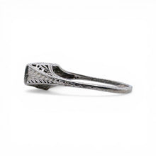 Vintage Petite Art Deco Platinum Three Stone Diamond Ring