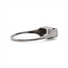 Vintage Petite Art Deco Platinum Three Stone Diamond Ring