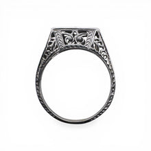 Vintage Petite Art Deco Platinum Three Stone Diamond Ring