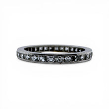 Vintage Art Deco Era Platinum French Cut Diamond Eternity Band Size 6.25