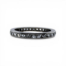 Vintage Art Deco Era Platinum French Cut Diamond Eternity Band Size 6.25