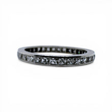 Vintage Art Deco Era Platinum French Cut Diamond Eternity Band Size 6.25