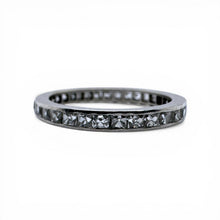 Vintage Art Deco Era Platinum French Cut Diamond Eternity Band Size 6.25